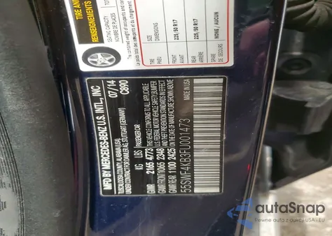 2015 Mercedes Benz C 300 4Matic from USA, damaged, VIN 55SWF4KB3FU001473